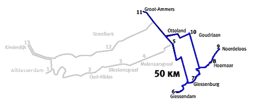 Blauwe route